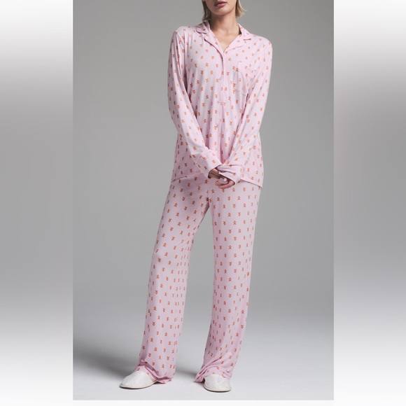 Skims Gingerbread Long Sleep Pajamas, Size XL - Picture 3 of 11